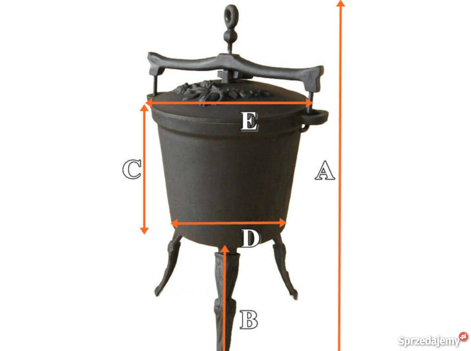 KOCIOŁEK MYŚLIWSKI 7L ŻELIWNY GARNEK WĘGIERSKi Grillowanie Skawina
