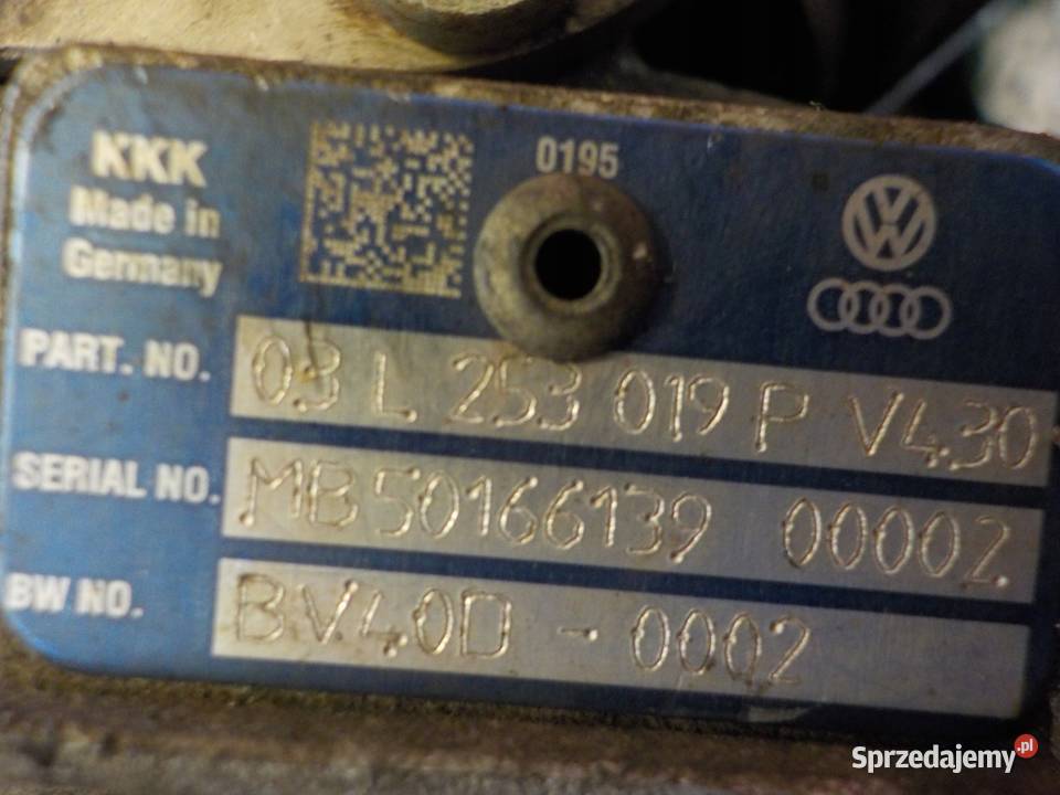 GOLF VI A3 SUPERB PASSAT 20 TDI 12r CFF turbina