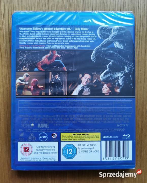 SpiderMan 3 Venom Edition Bluray En 2007 Tobey łódzkie Parzęczew