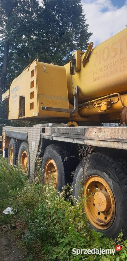 Uszkodzony dźwig terenowy samojezdy Demag AC 120 Dźwigi, podnośniki Dobre Miasto