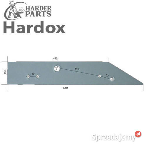Płoza długa HARDOX 94607L części do pługa OVERUM nieuszkodzony podlaskie Suwałki