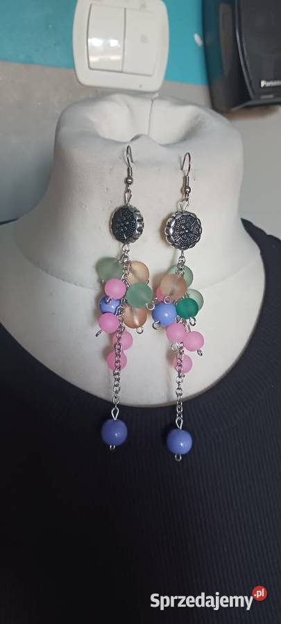 Kolczyki kolorowe Ostrowąs