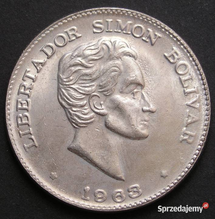 KOLUMBIA 50 CENTAVOS 1963 SIMON BOLIVAR STAN 2 Łódź