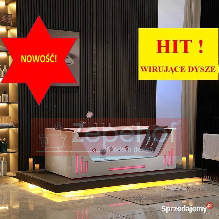 Wanna z hydromasażem EB7066 white prostokątna Grabówka sprzedam