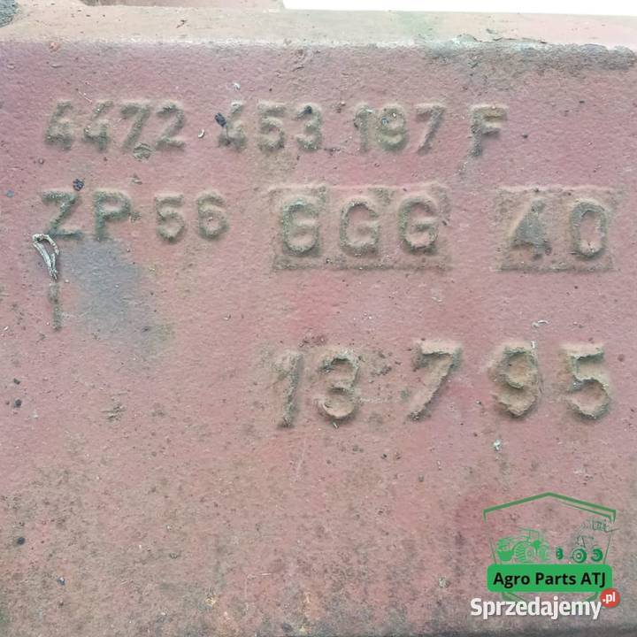 Oś przednia ZF 4472453197 APL350 JOHN DEERE 2140 Układ kierowniczy i oś przednia podlaskie Ciechanowiec
