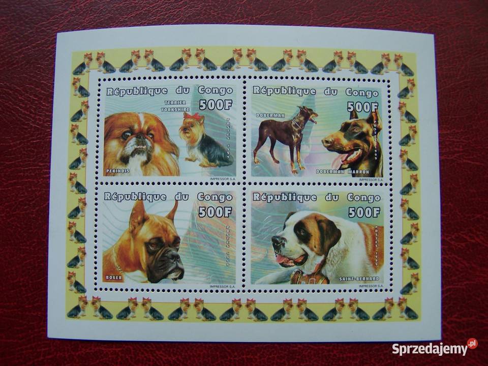 Kongo 1999 MNH Fauna Zwierzęta Psy śląskie