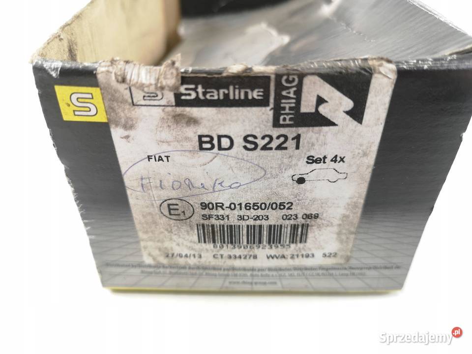 KLOCKI HAMULCOWE PRZÓD FIAT FIORINO 8801 BDS221