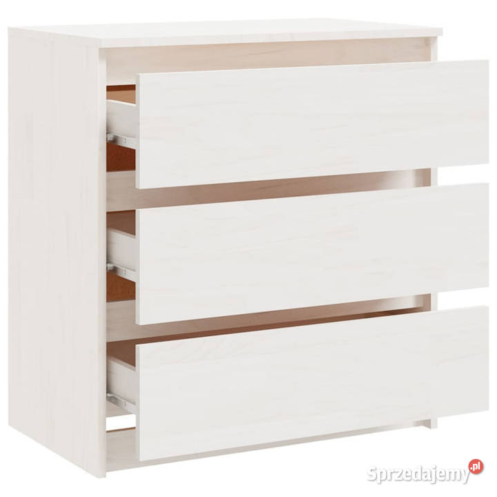 Szafka nocna biała 60x36x64 lite drewno sosnowe mazowieckie Warszawa