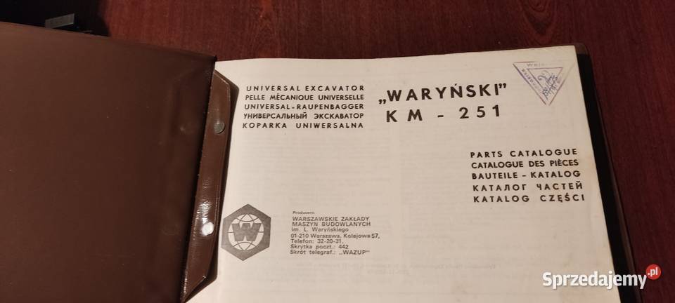 waryński 250 katalog cześci oryginał Kraśnik