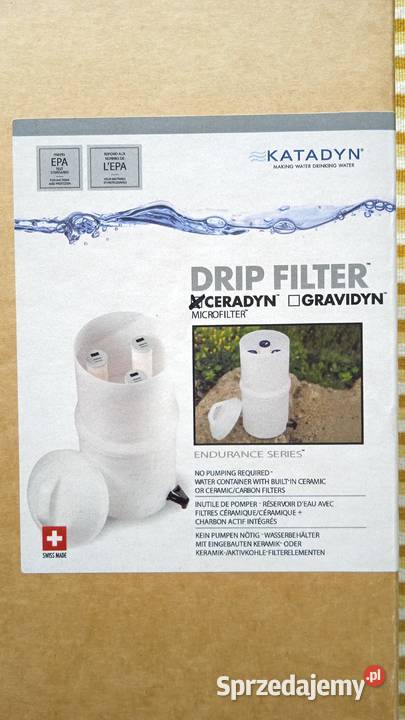 Filtr do wody Katadyn Drip Filter Ceradyn Sprzęt kuchenny Wrocław sprzedam