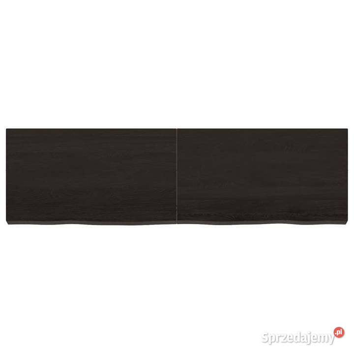 Blat stołu ciemnobrązowy 140x40x26 lite drewno