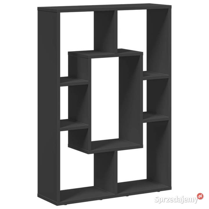 Regał czarny 63x20x90 materiał drewnopochodny Regały Warszawa