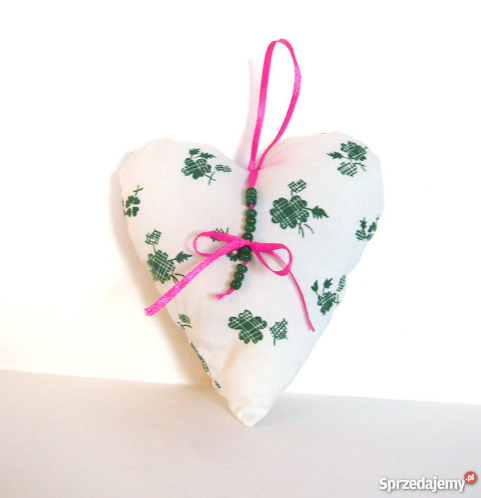 Zawieszka dekoracyjna serduszko w koniczynki 1 Dekoracje i ozdoby Katowice
