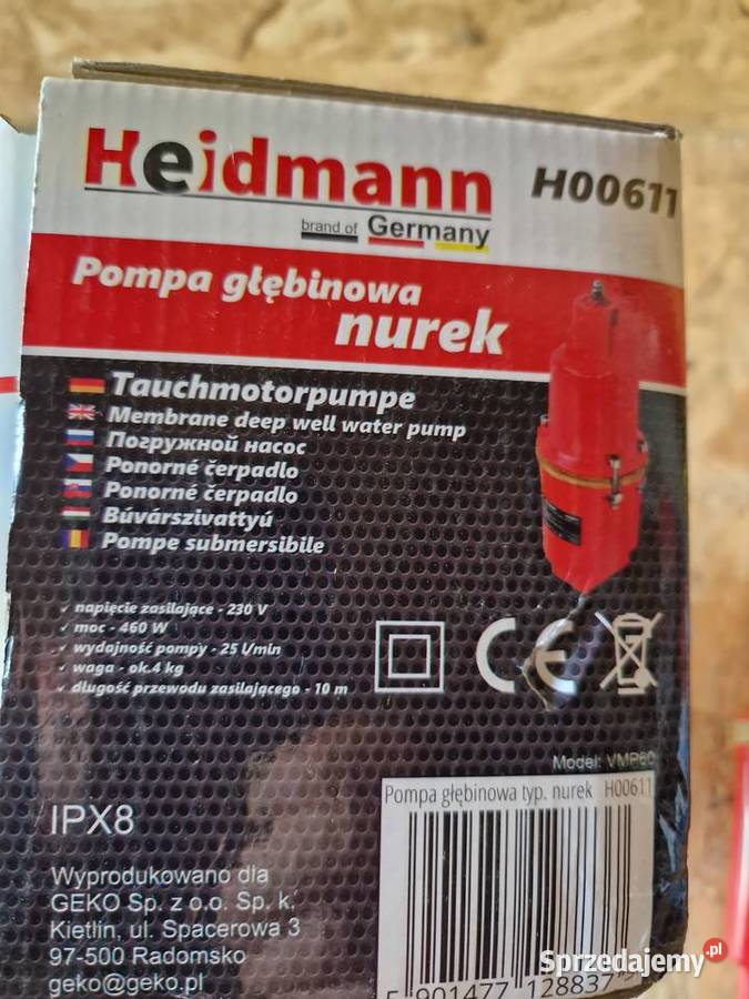 Pompa głębinowa VMP60 typ nurek geko H00611 Głogowa sprzedam