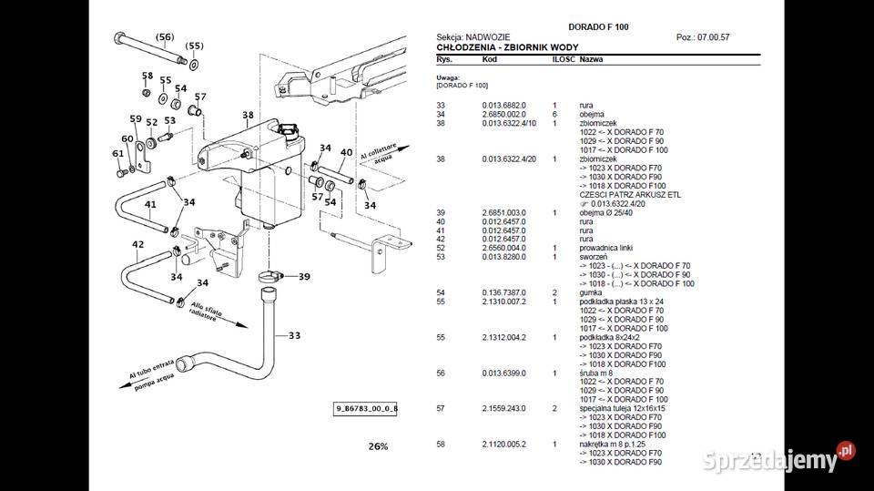 SAME DORADO F100 katalog części w języku polskim Poradniki, albumy i reportaże Gdańsk