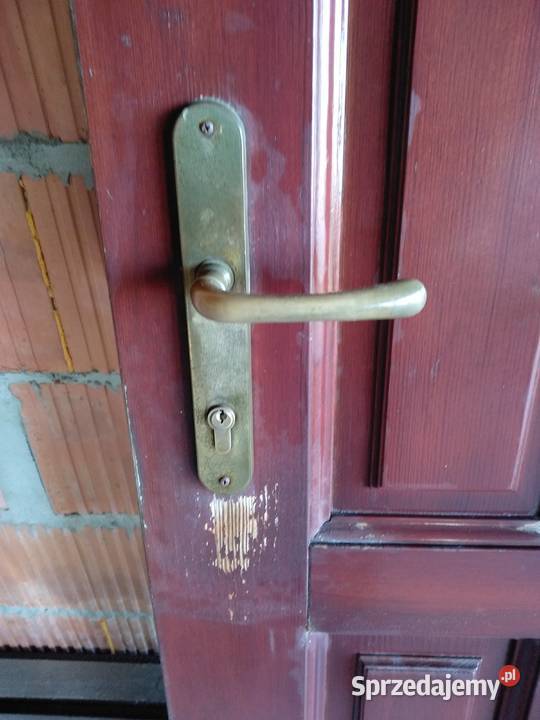Drzwi zewnetrzne drewniane techniczne tymczasowe śląskie Starcza