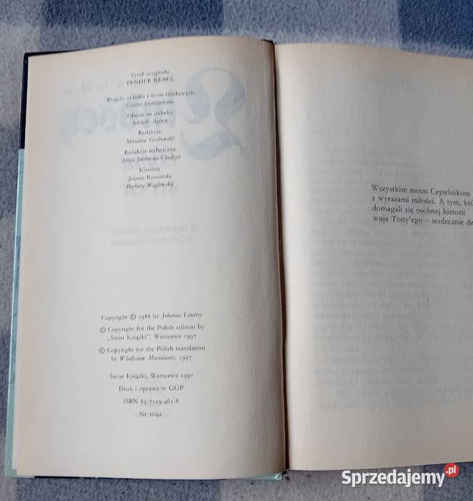 Johanna Lindsey Bunt serca Świat Książki 1997 r Koźminek