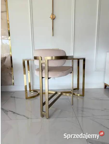 Luksusowy hoker w stylu nowoczesnym ROMEO 50cm Hokery mazowieckie Warszawa