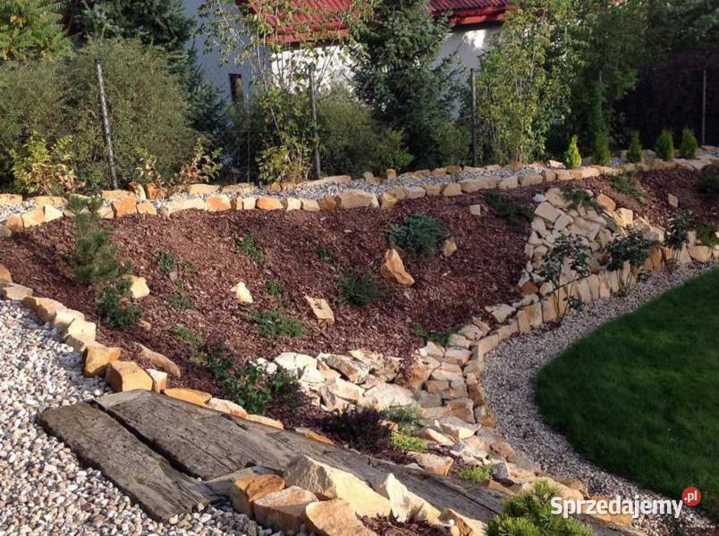dekoracyjny kamień ogrodowy piaskowiec łupek Architektura ogrodowa Ogród Radomsko