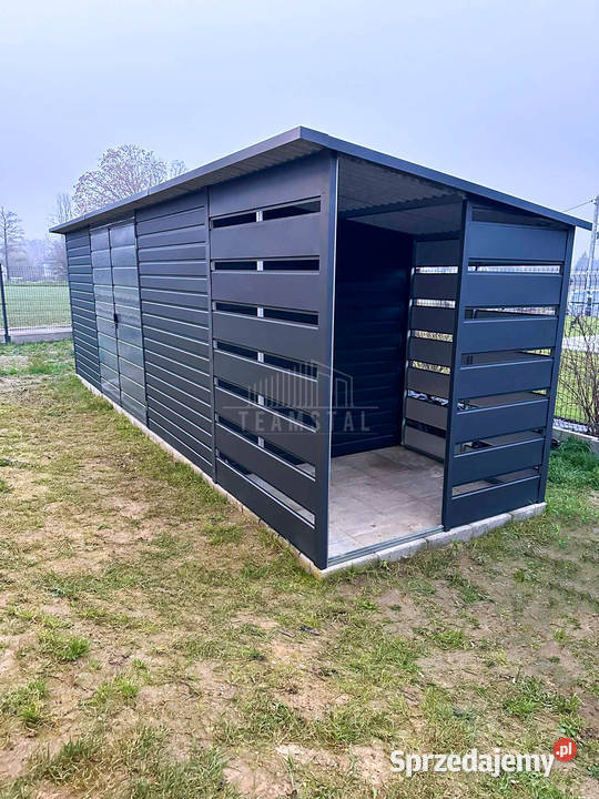 Schowek domek ogrodowy 6x2m wiata 15m Brama Toruń