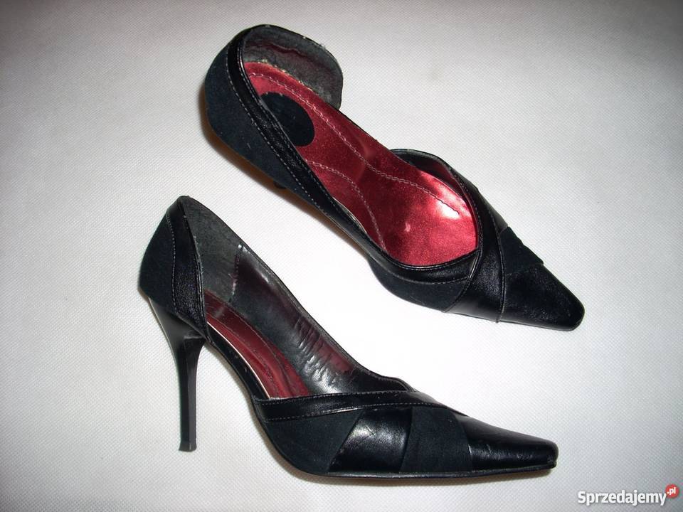 SWG London Czarne szpilki Eleganckie 37 czarny Nowy Sącz
