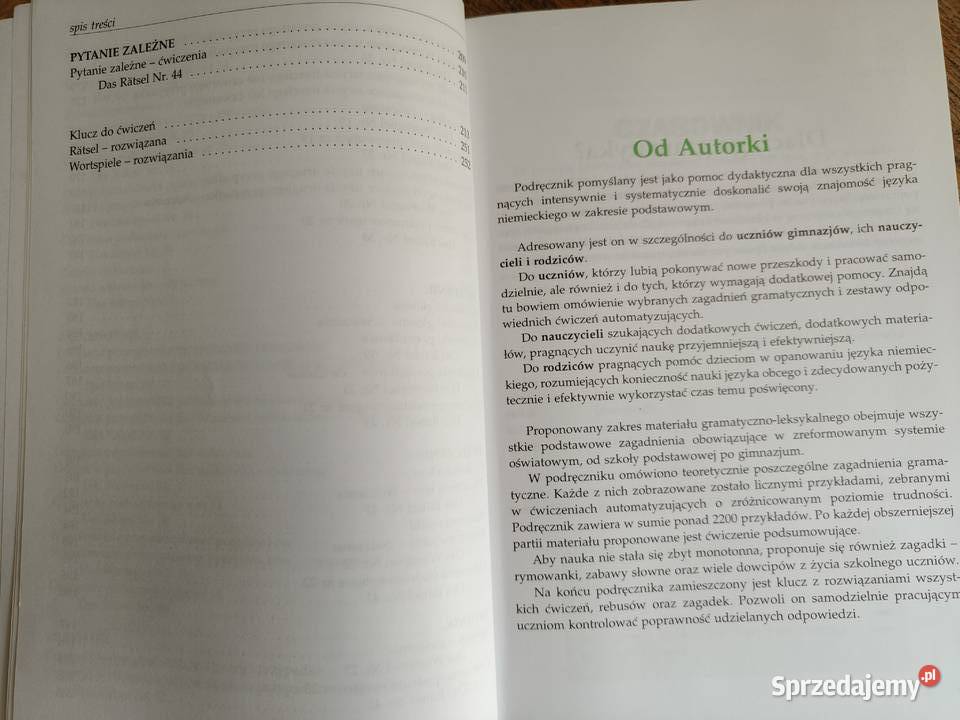 Gramatyka niemiecka gimnazjum M Ptak sprzedam