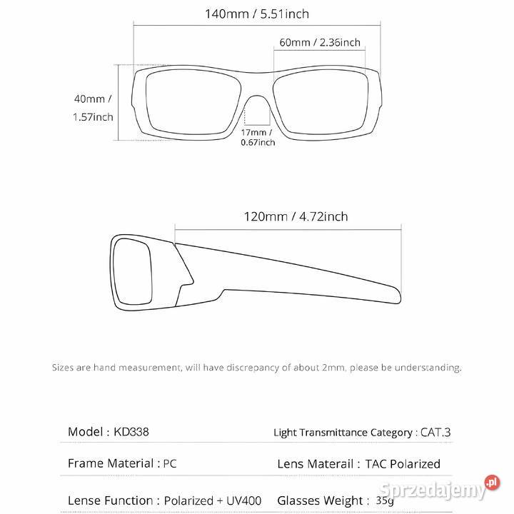 OKULARY PRZECIWSŁONECZNE Polaryzacyjne HD sprzedam