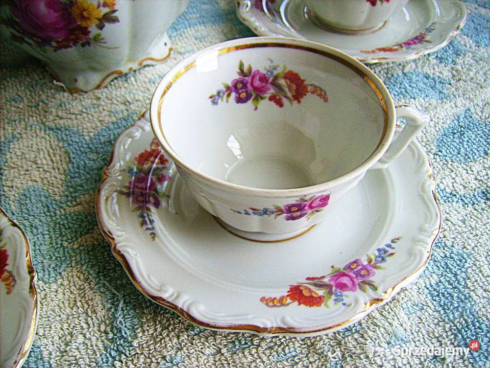 Zestaw kawowy Wałbrzych porcelana z PRLu z lat Porąbka sprzedam