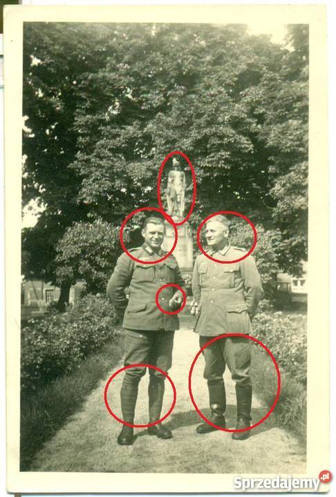 Stare zdjęcie żołnierz niemiecki grupowe 2 wojna Ostrów Wielkopolski