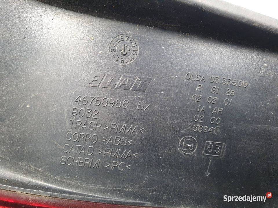LAMPA LEWA TYŁ FIAT STILO 46758988 osobowe Lipno
