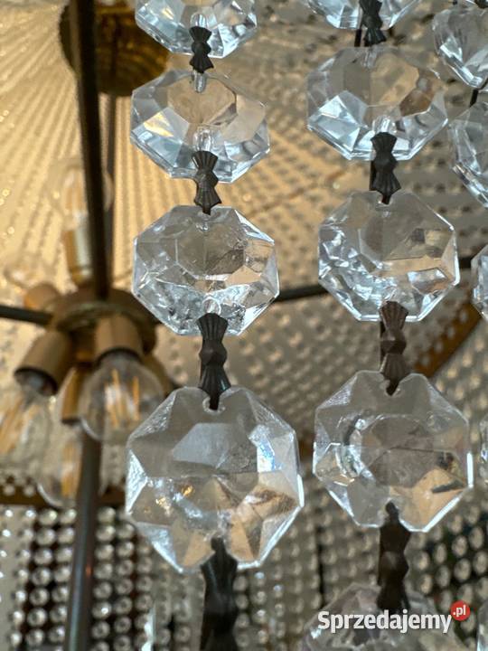 Ogromny kryształowy żyrandol tulipan 16080 Lampy wiszące Bystrzyca Kłodzka