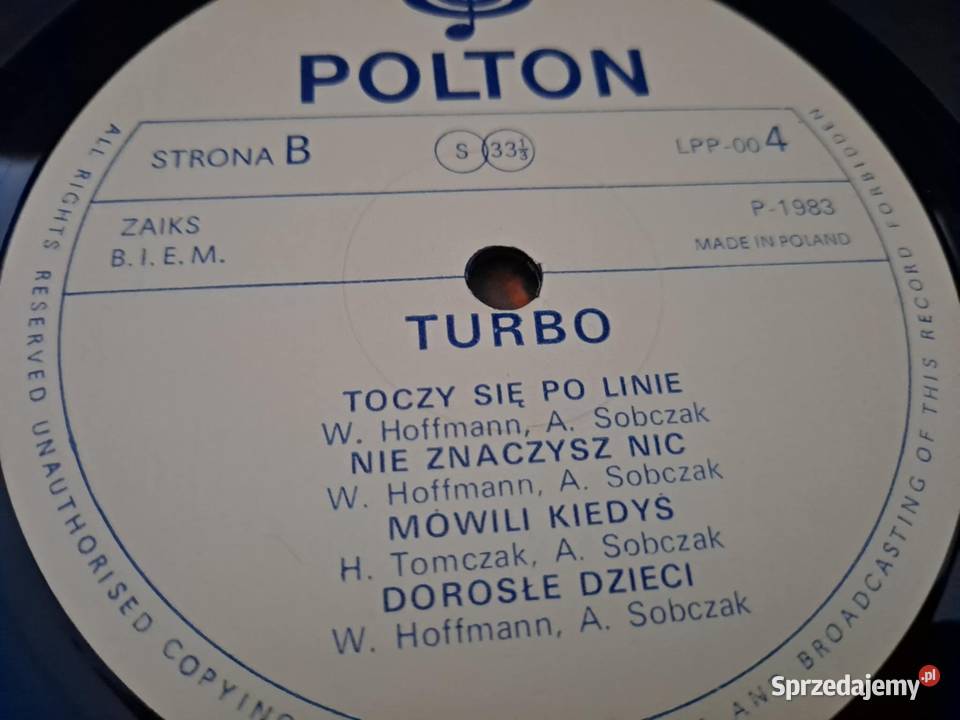 Turbo Dorosłe Dzieci 1983 Polton I WYDANIE LP płyta winylowa Płyty i kasety