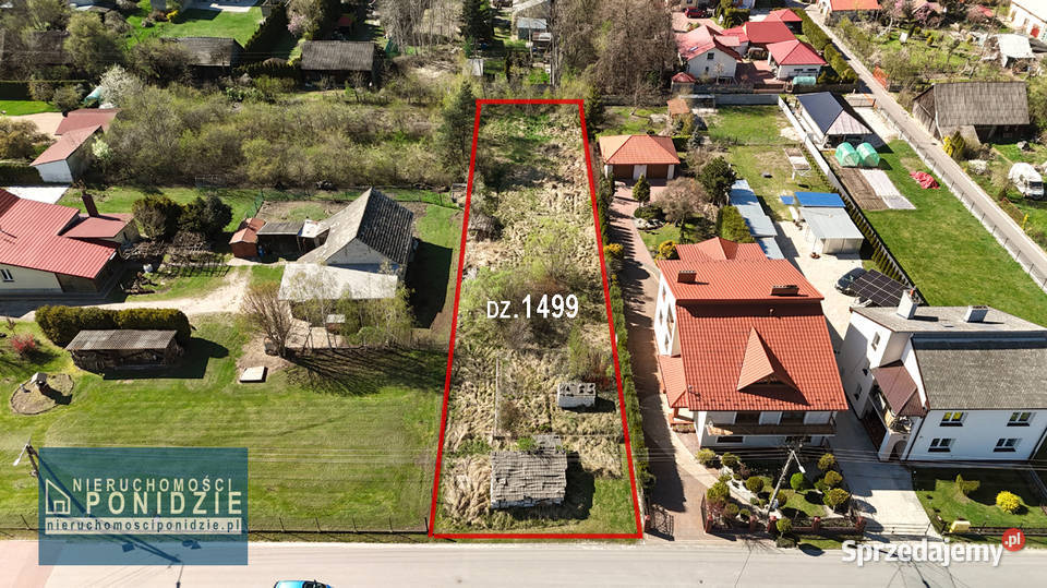 Działka budowlana 1300 m2 Oleśnica 15m Busko-Zdrój