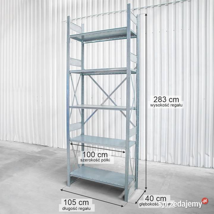 Regał magazynowy 5 półek DEXION 283x105x40 MODUŁ Chmielów