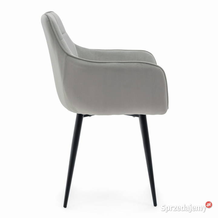 Jasnoszare Krzesło Tapicerowane Quattro Wysyłka Tarchały Małe sprzedam