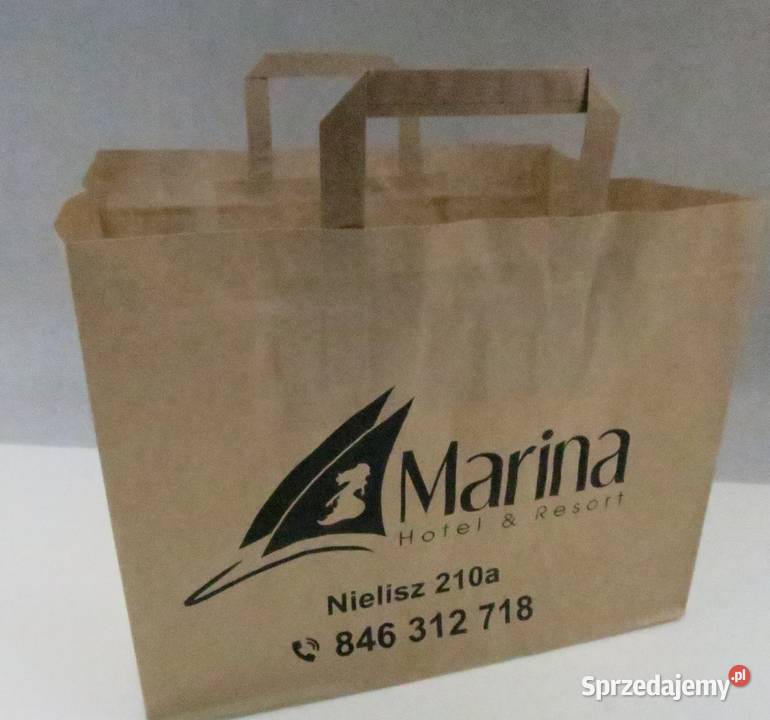 Torba papierowa EKO 2452232 szara z uchwytem na Gastronomia Lublin sprzedam