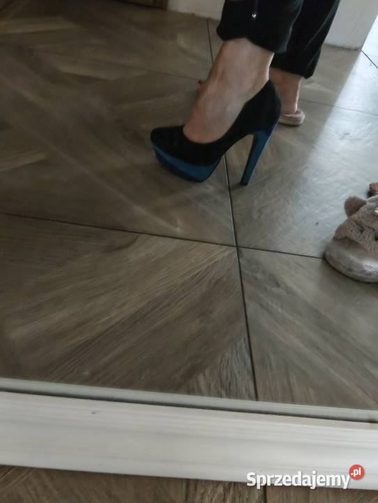 Buty na platformie tkanina Gryfice sprzedam