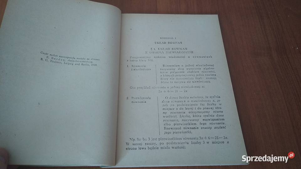 Algebra podręcznik kl VIII szkoły podstawowej Rok wydania 1948 pomorskie
