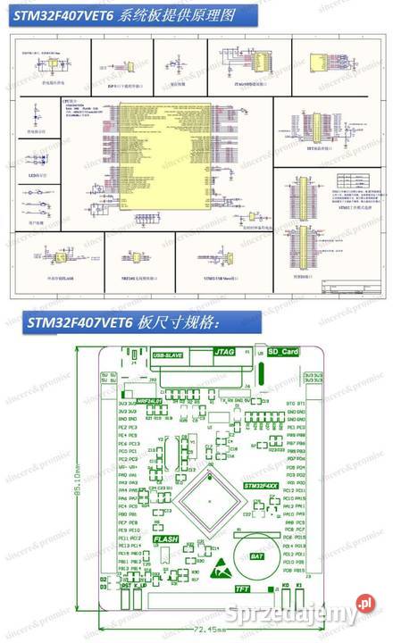 STM32F407VET6 Development Board CortexM4 STM32 Poznań