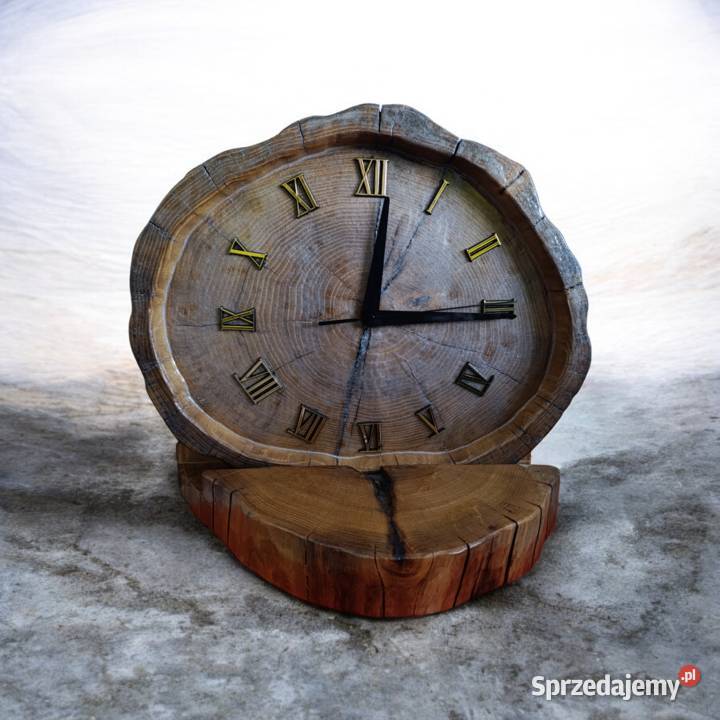 Zegar rustykalny drewniany akacja inny kolor Zegary Lublin