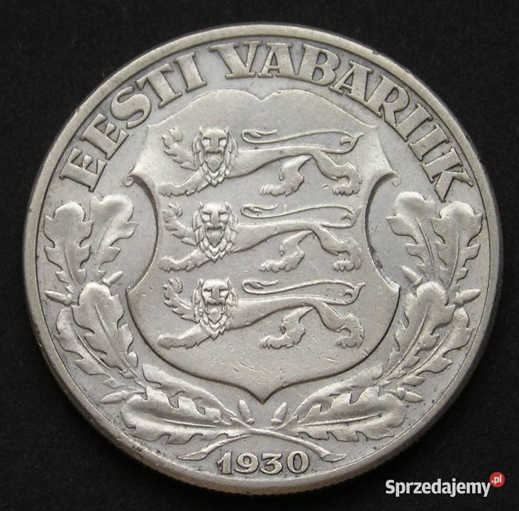 ESTONIA 2 KORONY 1930 ZAMEK W TALLINIE SREBRO