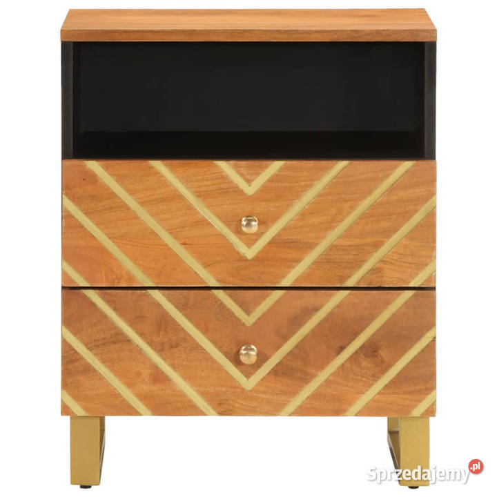 Szafka nocna brązowoczarna 50x33x60 lite drewno Warszawa sprzedam