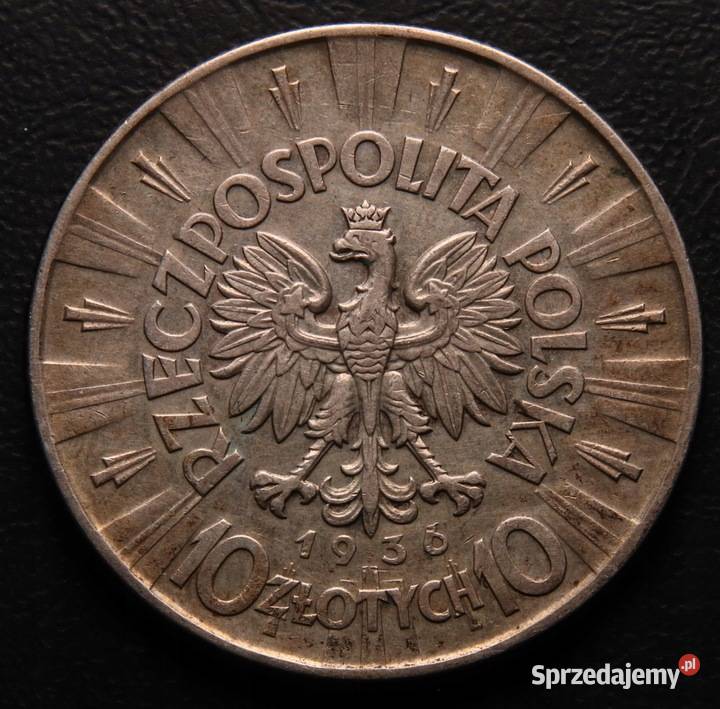 moneta II RP 10 ZŁOTYCH 1936 PIŁSUDSKI K122 mazowieckie Warszawa