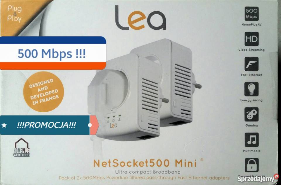 Zestaw adapterów sieciowych LEA NetSocket500 Warszawa