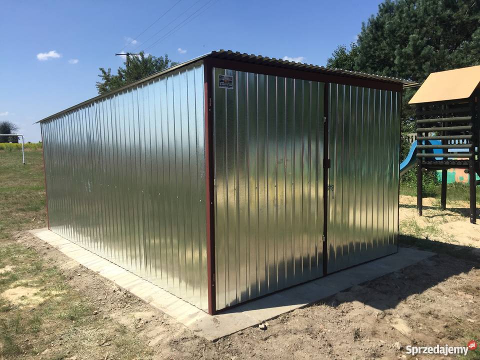 GARAŻE BLASZANE 3x5m ocynk TRANSPORT I MONTAŻ Garaże i miejsca postojowe Nieruchomości sprzedam