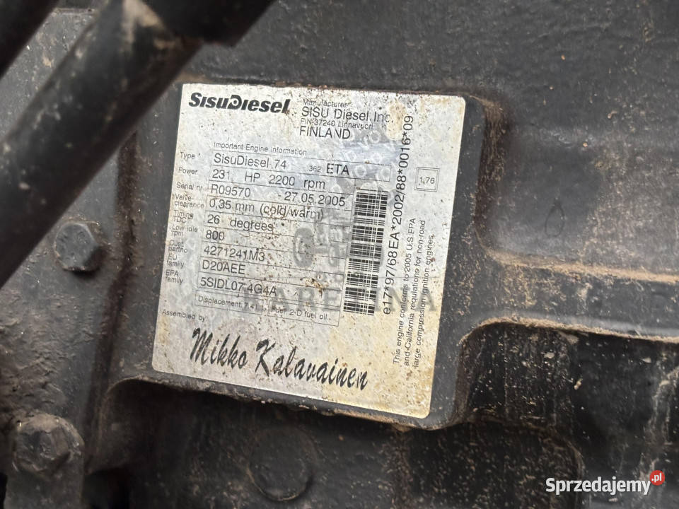 Sisu Diesel 74 234 ETA 181 5SIDL074G4A Silnik Jastrzębniki sprzedam