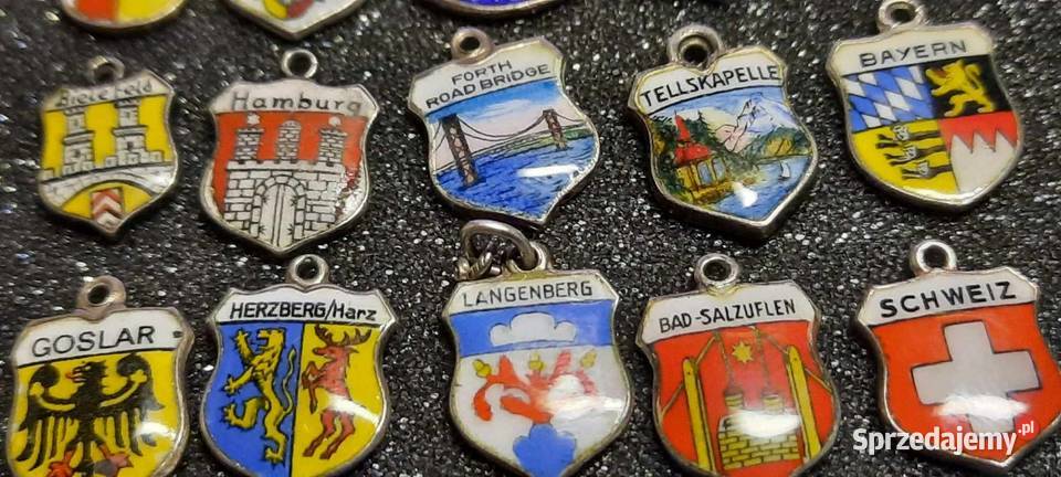 NIEMCY LANDY SREBRNE HERBY zestaw 30 K70 Warszawa