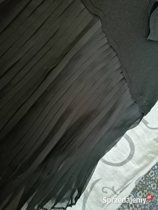 NOWA Bluzka tunika Łączenie materiałów Tył czarny Moda i Styl Leszno sprzedam