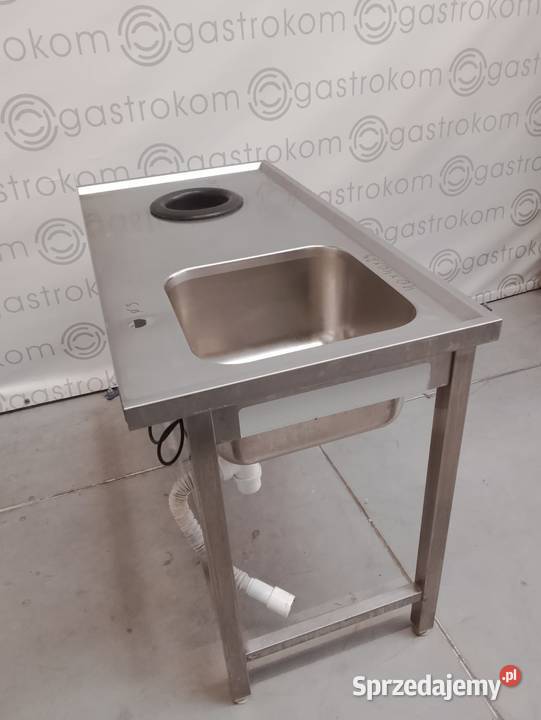 Stół ze zlewem i otworem na odpadki 120x60x85