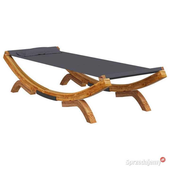 Leżak 100x1885x44 lite gięte drewno antracytowy Warszawa